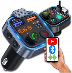 Hurtnet Autós Fm bluetooth adó Qc 3.0 20W hívás kihangosító (2863)
