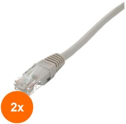 Well Set 2 x Cablu UTP, Cat 5e, Patch Cord, 25 m, Gri, Well (TIV-2xUTP-0008-25GY-WL)