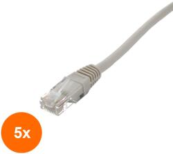 Well Set 5 x Cablu UTP Well, cat 5e, Patch Cord, 1m, Gri (TIV-5xUTP-0008-1GY-WL)