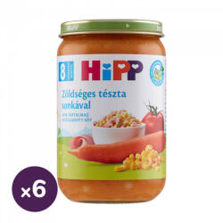 Hipp BIO zöldséges tészta sonkával, 8 hó+ (6x220 g) (HU6540-01)
