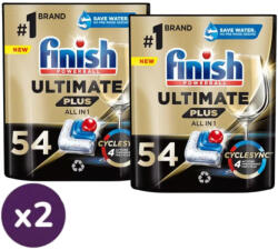 Finish Powerball Ultimate Plus All in 1 mosogatógép-kapszula, regular (2x54 db)