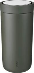 Stelton Термочаша To-Go Click с двойни стени от стомана 400 мл тъмнозелена (685-26)