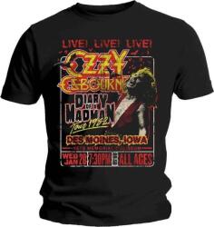 Ozzy Osbourne Ing Diary of a Madman Tour Unisex Black M (OZZTS13MB02)