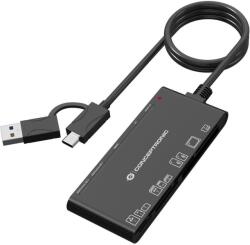 Conceptronic BIAN10B kártyaolvasó USB 3.2 Gen 1 (3.1 Gen 1) Type-A/Type-C Fekete (BIAN10B) (BIAN10B)