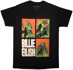 Billie Eilish 3 Photo Logo Rövid ujjú póló Black S (BILLIETS65MB01)