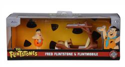 Jada Toys Figurina metalica, Jada, Fred Flintstone si Flintmobill 1: 32 Figurina