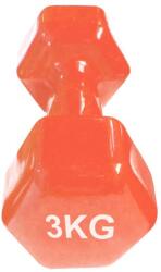 Robust 3 kg-os hatszögletű kézisúlyzó vinyl bevonattal / pár 3 KG narancssárga