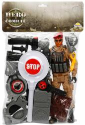 Hero Combat Set de joaca cu soldat si accesorii, Hero Combat, Casca rosie Figurina