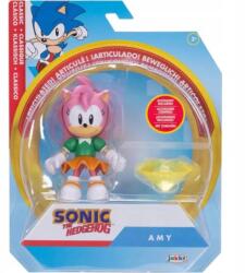 Sonic the Hedgehog Figurina articulata cu accesoriu, Sonic the Hedgehog, Amy, 10 cm Figurina