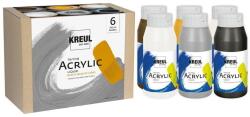 Kreul Triton Akril festékek készlete Base & Neutral Colors 6 x 750 ml (17798)