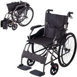 inSPORTline Mechanikus összecsukható kerekesszék inSPORTline Jakesully, könnyű kezelhetőség, csuklós lábtartó, hajtókarika, párnázott ülés és háttámla