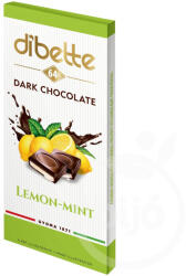 Diabette Choco töltött étcsokoládé citrom-menta 80 g