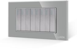 Luxion Intrerupator Mecanic 8 Posturi LUXION cu Rama din Sticla, Standard Italian, 4M - culoare gri