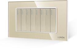 Luxion Intrerupator Mecanic 8 Posturi LUXION cu Rama din Sticla, Standard Italian, 4M - culoare auriu