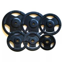 AktivSport Gumírozott súlyzótárcsa 31 mm 2, 5 KG fekete Súlytárcsa