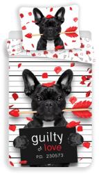 Otthonkomfort Francia Buldog Heart pamut-vászon ágynemű