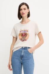 Guess pamut póló - bézs M - answear - 16 990 Ft