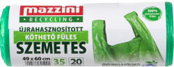 Mazzini újrahasznosított köthetőfüles szemeteszsák 35 L - 20 db