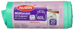 Rubin Önzáró Szalaggal 60L Szemetes Zsák - 20 db