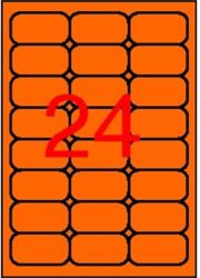 APLI Etikett, 64x33, 9 mm, színes, kerekített sarkú, APLI, neon narancs, 480 etikett/csomag (02871) - tonerpiac