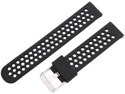  Műanyag okosóra szíj, gyorskioldós, fekete színű, normál hossz, 18 mm (9352-2)
