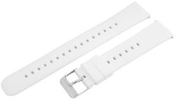  Műanyag okosóra szíj, gyorskioldós, fehér színű, normál hossz, 18 mm (9358-8)