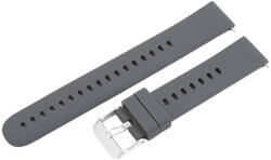  Műanyag okosóra szíj, gyorskioldós, sötét szürke színű, normál hossz, 18 mm (9363-8)