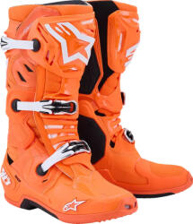 Alpinestars Tech 10 Supervented orange-white csizma (2010520-4512)
