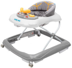 Baby Mix bébikomp kormánykerékkel szilikon kerekek graphit - babymax