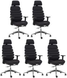 Mercury 5 db-os irodai szék SPINE fekete fejtámlával (5 db) WJ33-2 HB, černá