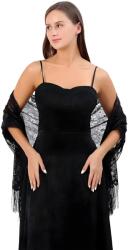 HARAHU Csipkés sál - Fekete KP33771