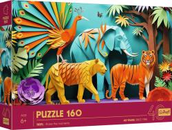 Trefl - Trefl 40 Éves Jubileum - Papírművészet: Dzsungel 160 darabos kirakó (40051)