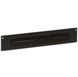 Legrand 046529 vízszintes fésűs rendező panel - 2U, 19", átmenő kivágással, gyorspánttal rögzítés, műanyag, LCS2 (046529)