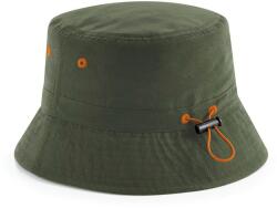 Beechfield Pălărie bucket hat din poliester reciclat - Măslin | S/M (B84R-1000327505)