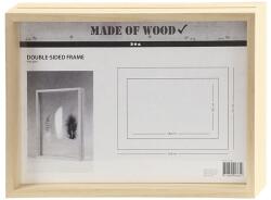  Kétoldalas fa keret dupla üveggel (Fa keret A4)