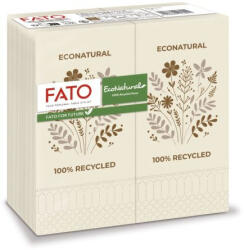 Lucart 82130600 EcoNatural Blossom 33X33cm, 2rétegű, 1/8 hajtású, 50lap/csomag, 27 csomag/karton