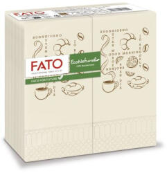 Lucart EcoNatural Good Morning szalvéta, 33x33cm, 1/8-ad hajtású, 2 rétegű, havanabarna, 50lap/csomag, 54 cs/krt