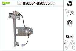 VALEO Mecanism actionare geam VALEO 850584 (850584) - centralcar