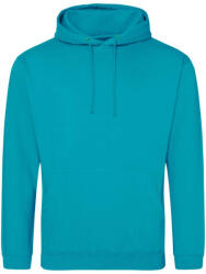 Just Hoods Uniszex laza szabású kapucnis pulóver AWJH001, Lagoon Blue-2XL (awjh001lgb-2xl)
