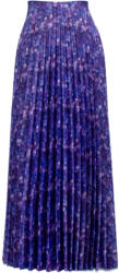 Takoy Panel szabásmintával pliszírozott félkörszoknyához, közepes félmatt szaténból - ibolyák