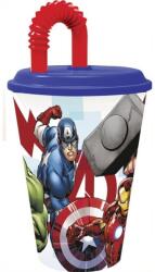  Bosszúállók Rolling Thunder szívószálas pohár, műanyag 430 ml (STF57730)