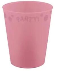  Rózsaszín Pastel Pink micro prémium műanyag pohár 250 ml (PNN96708)