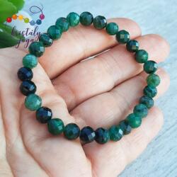 Kristály Jóga Shop Smaragd 6 mm-es fazettált drágakő karkötő