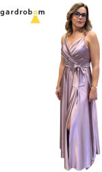 Gardrobom Szöszy spagetti pántos szatén mályva hosszú ruha