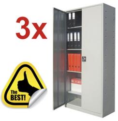  3x Fiset metalic 4 rafturi, 900x400x1800 mm (LxlxH), 50 kg/polita, ECO+ (9600207/3) Dulap arhivare