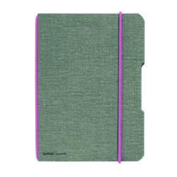 Herlitz Caiet My. Book Flex A5 40 File Patratele Coperta Din Panza Gri Elastic Roz (11361789)