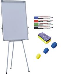 Viamond Pachet Flipchart magnetic, 70x100 cm Premium, inaltime ajustabila + accesorii: markere, burete, magneti (7 ani Garantie) (981152921)