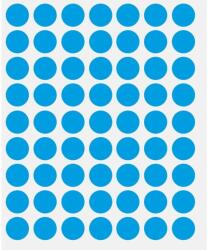  ETICHETE BULINA DIAMETRU 14 mm, 630 buc/set, albastru (2724albastru)