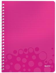Leitz Caiet de birou LEITZ Wow, PP, A4, roz metalizat - dictando (L-46370023)