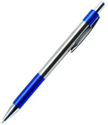  Golyóstoll nyomógombos 0, 7mm, fém test, műanyag fogórész kék, írásszín kék (96-120532) - iroszer24